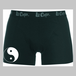 Jin Jang - Yin Yang čierne trenírky BOXER s tlačeným logom, top kvalita 95%bavlna 5%elastan